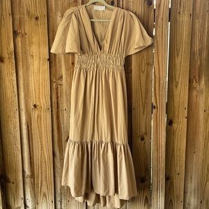ASOS Edition tan cottage core maxi dress